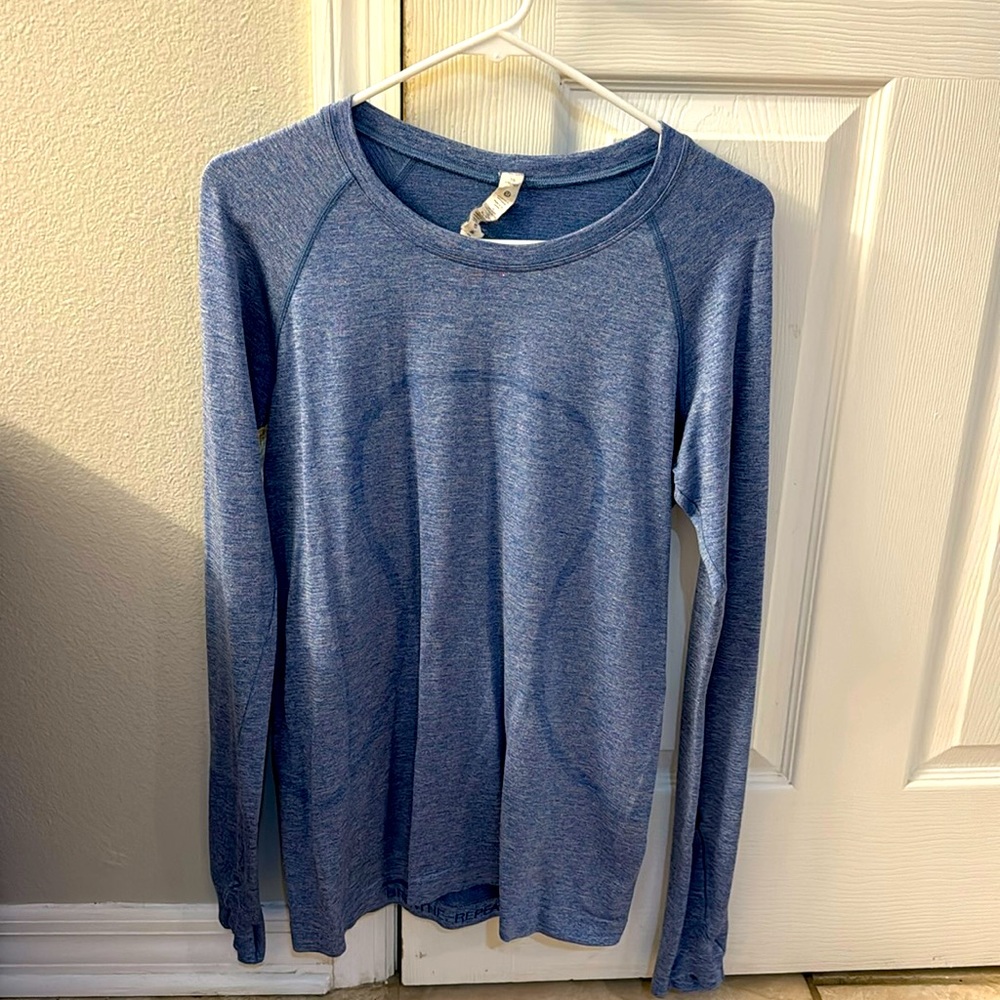Lululemon sparkly swiftly tech long-sleeve shirt 2.0 ~ size 10